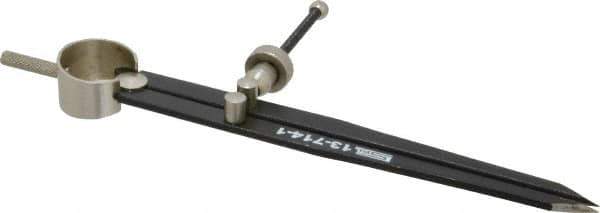 SPI - 6 Inch Leg, Spring Joint, Steel, Powder Coated, Divider - 6 Inch Max Measurement, with Quick Nut Adjustment - Industrial Tool & Supply