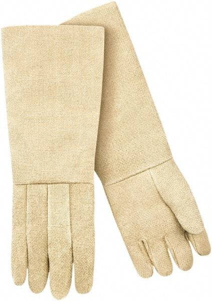 Steiner - Size Universal Wool Lined Fiberglass Heat Resistant Glove - 23" OAL, Slip-On Cuff - Industrial Tool & Supply