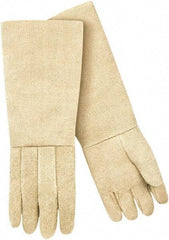 Steiner - Size Universal Wool Lined Fiberglass Heat Resistant Glove - 23" OAL, Slip-On Cuff - Industrial Tool & Supply