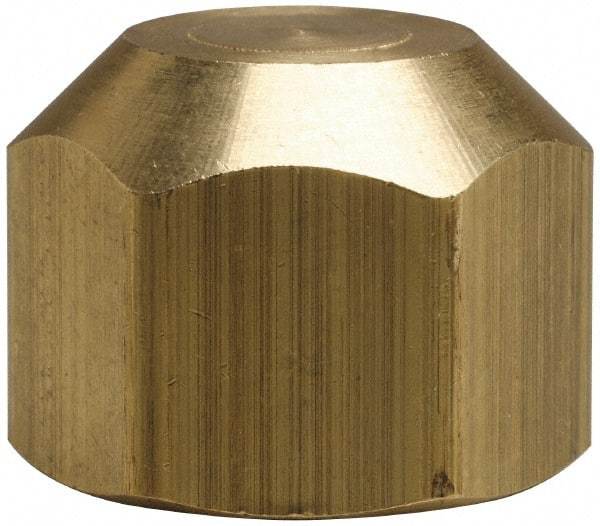 Cerro - 3/4" Tube OD, 45° Brass Flared Tube Cap - Flare Ends - Industrial Tool & Supply