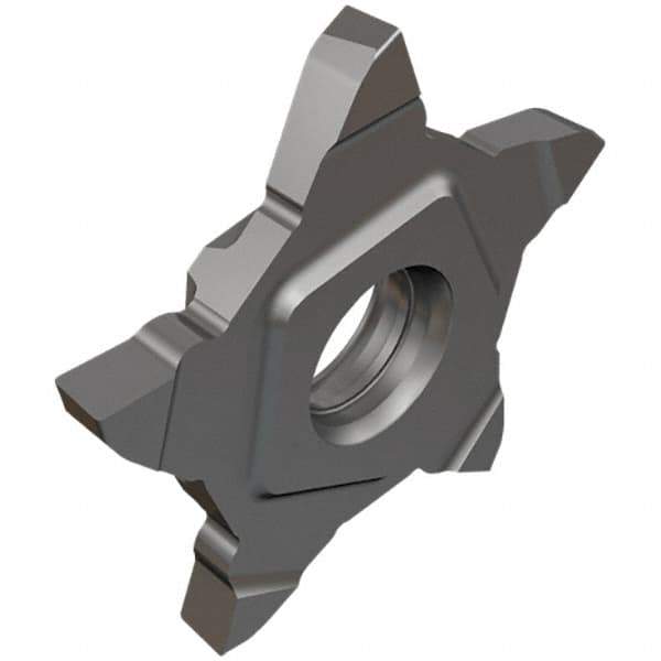 Iscar - 24N318PENTA Grade IC908, 3.18mm Cutting Width Carbide Grooving Insert - 6.5mm Max Depth of Cut, Neutral, 1.6mm Corner Radius, TiN/TiAlN Finish - Industrial Tool & Supply