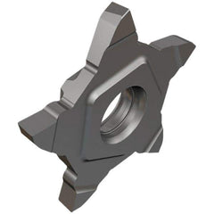 Iscar - 24N318PENTA Grade IC908, 3.18mm Cutting Width Carbide Grooving Insert - 6.5mm Max Depth of Cut, Neutral, 1.6mm Corner Radius, TiN/TiAlN Finish - Industrial Tool & Supply