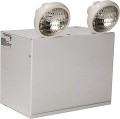 Mule - 2 Head, 120/277 VAC, Steel, Halogen Emergency Lighting Unit - 200 Watt, 16-1/4 Inch Long x 8 Inch Wide x 16-3/4 Inch High, Remote Head, Sealed Lead Calcium Battery - Industrial Tool & Supply