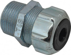 Thomas & Betts - 1/8 to 3/8" Cable Capacity, Liquidtight, Straight Strain Relief Cord Grip - 3/4 NPT Thread, 1-25/32" Long, Steel - Industrial Tool & Supply