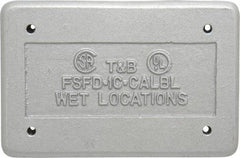 Thomas & Betts - Electrical Outlet Box Aluminum Device Cover - Includes Gasket - Industrial Tool & Supply