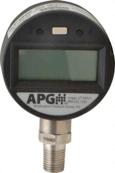 Made in USA - 2-1/2" Dial, 1/4 Thread, 0-5,000 Scale Range, Pressure Gauge - Industrial Tool & Supply