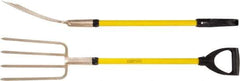 Ampco - Fork with 29" Straight Fiberglass Handle - 7" Blade Width, 4 Tines, 11-1/2" Tine Length - Industrial Tool & Supply
