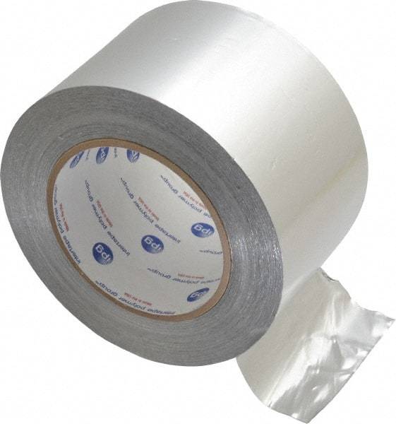 Intertape - 3" x 60 Yds Silver Foil Tape - 5 mil, Acrylic Adhesive, Aluminum Foil Backing, 28 Lb/ln Tensile Strength, -29.2°F to 325°F, Series ALF300 - Industrial Tool & Supply