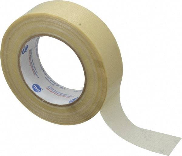 Intertape - 1-1/2" x 60 Yd Natural (Color) Rubber Adhesive Packaging Tape - Polyester Film Backing, 5.6 mil Thick, 175 Lb Tensile Strength, Series RG15 - Industrial Tool & Supply