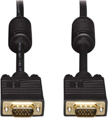 Tripp-Lite - 15' Long, HD15/HD15 Computer Cable - Black, Male x Male - Industrial Tool & Supply