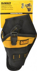 DeWALT - 1 Pocket Drill/Impact Driver Holster - Ballistic Polyester, Black & Yellow, 6" Wide x 9" High - Industrial Tool & Supply