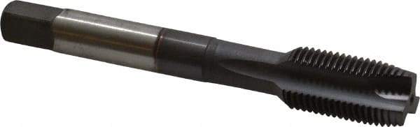 Accupro - 1/2-20 UNF, 3 Flute, TiCN Finish, Powdered Metal Spiral Point Tap - Plug Chamfer, Right Hand Thread, 3-3/8" OAL, 3B Class of Fit - Exact Industrial Supply
