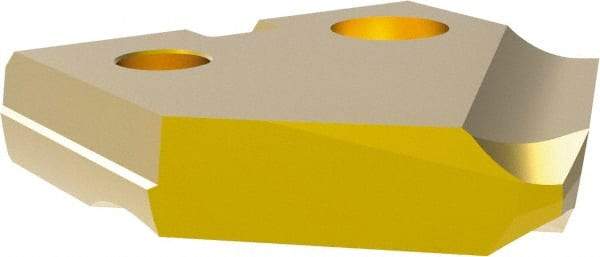 Allied Machine and Engineering - 25/32" Diam x 5/32" Thick, Seat Code 1, 90° Included Angle Spade Drill Insert - TiN Coated, Cobalt, Grade Super Cobalt, Series T-A - Industrial Tool & Supply