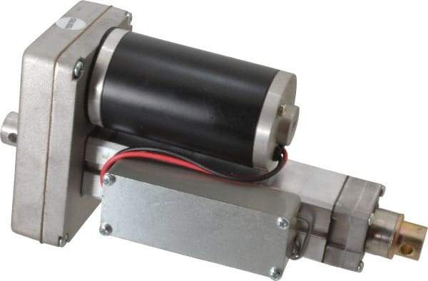 Duff-Norton - 4" Stroke Len, 25% Duty Cycle, 12 Volt, Linear Electromechanical Actuator with Limit Switch - DC Input, 0.37" per Second, 250 Lb Capacity - Industrial Tool & Supply