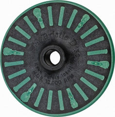 3M - 4-1/2" 50 Grit Ceramic Straight Disc Brush - Coarse Grade, Threaded Hole Connector, 3/4" Trim Length, 5/8-11 Threaded Arbor Hole - Industrial Tool & Supply
