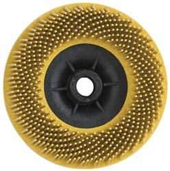 3M - 4-1/2" 80 Grit Ceramic Straight Disc Brush - Medium Grade, Threaded Hole Connector, 3/4" Trim Length, 5/8-11 Threaded Arbor Hole - Industrial Tool & Supply