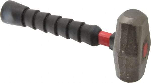 Proto - 3 Lb Head, 10" Long Drilling Hammer - 1-1/4" Face Diam, 4-25/64" Long Head, Fiberglass Handle - Industrial Tool & Supply