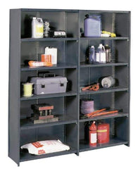 Value Collection - 8 Shelf, 750 Lb. Capacity, Closed Shelving Add-On Unit - 36 Inch Wide x 24 Inch Deep x 85 Inch High, Gray - Industrial Tool & Supply