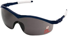 MCR Safety - Gray Lenses, Frameless Safety Glasses - Scratch Resistant, Size Universal, Wrap Around - Industrial Tool & Supply