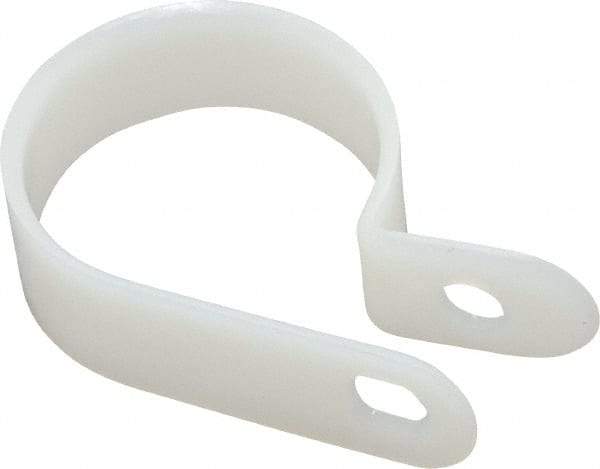 Value Collection - 27.28mm Bundle Diam, 0.181" Hole, Nylon Clamp - White - Industrial Tool & Supply