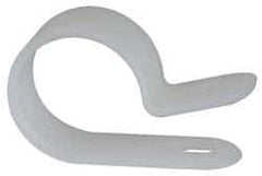 Value Collection - 19.9mm Bundle Diam, 0.181" Hole, Nylon Clamp - White - Industrial Tool & Supply