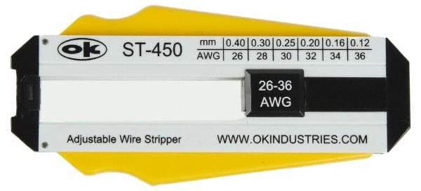 Jonard Tools - 36 to 26 AWG Capacity Precision Wire Stripper - Polycarbonate Handle - Industrial Tool & Supply