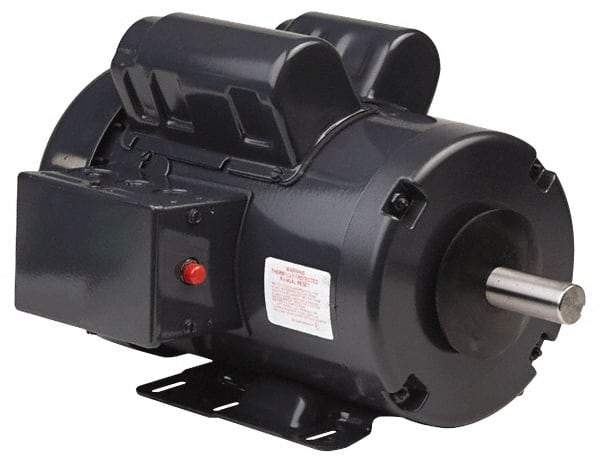 US Motors - 3/4 hp, TEFC Enclosure, No Thermal Protection, 1,140 RPM, 115/208-230 Volt, 60 Hz, Single Phase Capacitor Start-Cap Run Motor - Size 56H Frame, Rigid Base Mount, 1 Speed, Ball Bearings, 10.05 Full Load Amps, B Class Insulation, Reversible - Industrial Tool & Supply