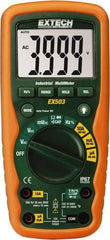 Extech - EX503, CAT IV, 1,000 VAC/VDC, Digital Auto Ranging Average Responding Manual Ranging Multimeter - 40 mOhm, Measures Voltage, Capacitance, Current, Frequency, Resistance - Industrial Tool & Supply