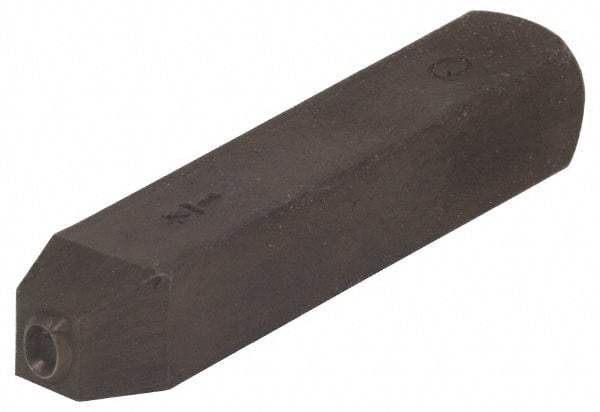 Made in USA - 1/8" Character Size, Q Character, Heavy Duty Individual Steel Stamp - Steel, Letter - Industrial Tool & Supply