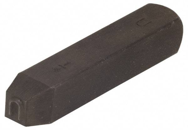 Made in USA - 3/16" Character Size, U Character, Heavy Duty Individual Steel Stamp - Steel, Letter - Industrial Tool & Supply