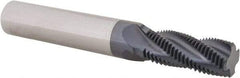 Scientific Cutting Tools - 9/16-20 UN, 0.45" Cutting Diam, 4 Flute, Solid Carbide Helical Flute Thread Mill - Internal/External Thread, 1.12" LOC, 3-1/2" OAL, 1/2" Shank Diam - Industrial Tool & Supply