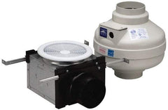 Fantech - 4" Blade, Direct Drive, 0.027 hp, 100 CFM, Totally Enclosed Exhaust Fan - 5-5/16" Opening Height x 7-3/16" Opening Width, 7-3/16" Deep, 5/16" Projection, 115 Volt, Single Phase - Industrial Tool & Supply