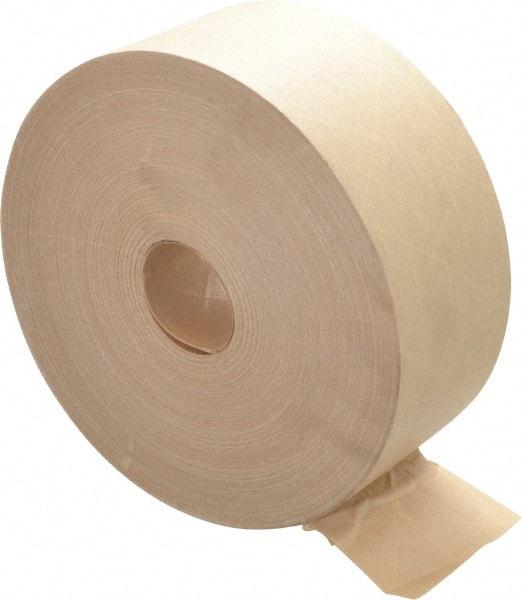 Intertape - 2-3/4" x 500' Natural (Color) Water Activated Adhesive Sealing Tape - Paper Backing, 6.1 mil Thick, Series KR500 - Industrial Tool & Supply