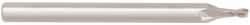 Niagara Cutter - 0.028", 0.042" LOC, 1/8" Shank Diam, 1-1/2" OAL, 2 Flute, Solid Carbide Square End Mill - Single End, Uncoated, Spiral Flute, Centercutting, Right Hand Cut, Right Hand Flute, Series MES230 - Industrial Tool & Supply