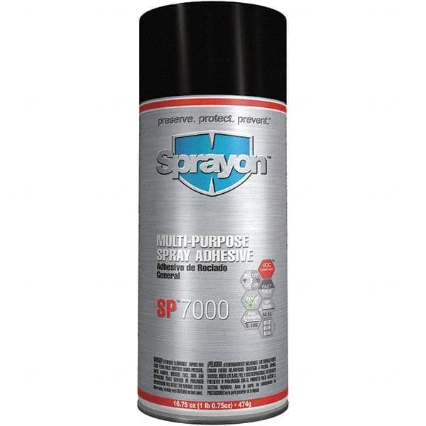 Krylon - 16.75 oz Aerosol White Spray Adhesive - High Tack, 350°F Heat Resistance, Low Strength Bond, Flammable, Series SP7000 - Industrial Tool & Supply