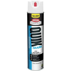 Krylon - 25 fl oz White Marking Paint - 35 to 71 Sq Ft Coverage, Water-Based Formula - Industrial Tool & Supply