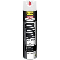 Krylon - 25 fl oz White Marking Paint - 35 to 71 Sq Ft Coverage, Solvent-Based Formula - Industrial Tool & Supply