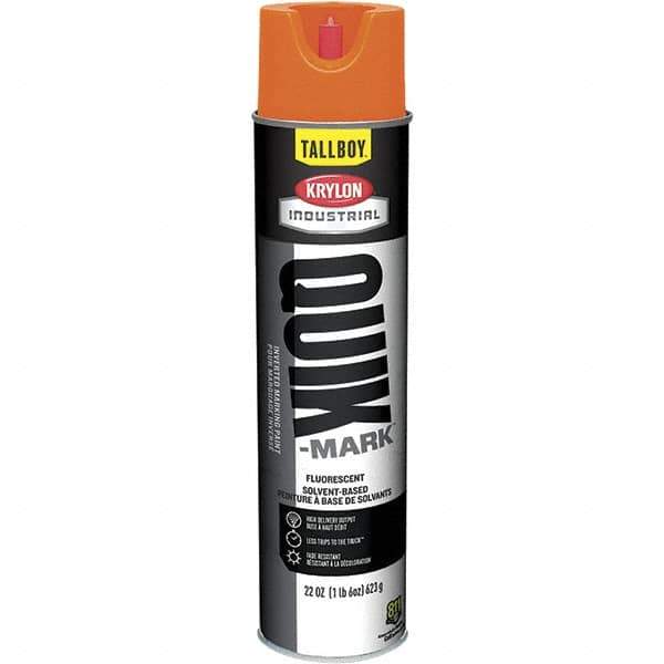 Krylon - 25 fl oz Orange Marking Paint - 35 to 71 Sq Ft Coverage, Solvent-Based Formula - Industrial Tool & Supply