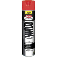 Krylon - 25 fl oz Red Marking Paint - 35 to 71 Sq Ft Coverage, Solvent-Based Formula - Industrial Tool & Supply