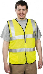 OccuNomix - Size L Flame Resistant/Retardant Yellow Solid General Purpose Vest - 40 to 42" Chest, ANSI 107-2015, ASTM F1506, ATPV=5.1 cal/Sq cm, NFPA 70E/HRC=1, Hook & Loop Closure, 1 Pocket, Modacrylic/Aramid Blend - Industrial Tool & Supply
