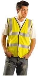 OccuNomix - Size 2XL Flame Resistant/Retardant Yellow Solid General Purpose Vest - 48 to 50" Chest, ANSI 107-2015, ASTM F1506, ATPV=5.1 cal/Sq cm, NFPA 70E/HRC=1, Hook & Loop Closure, 1 Pocket, Modacrylic/Aramid Blend - Industrial Tool & Supply