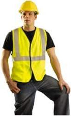 OccuNomix - Size M Flame Resistant/Retardant Yellow Solid General Purpose Vest - 36 to 38" Chest, ANSI 107-2015, ASTM F1506, ATPV=5.4 cal/Sq cm, NFPA 70E/HRC=1, Hook & Loop Closure, 1 Pocket, Modacrylic/Aramid Blend - Industrial Tool & Supply
