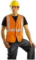 OccuNomix - Size 3XL Flame Resistant/Retardant Orange Solid General Purpose Vest - 52 to 54" Chest, ANSI 107-2015, ASTM F1506, ATPV=5.4 cal/Sq cm, NFPA 70E/HRC=1, Hook & Loop Closure, 1 Pocket, Modacrylic/Aramid Blend - Industrial Tool & Supply