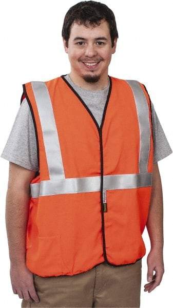 OccuNomix - Size 2XL Flame Resistant/Retardant Orange Solid General Purpose Vest - 48 to 50" Chest, ANSI 107-2015, ASTM F1506, ATPV=5.4 cal/Sq cm, NFPA 70E/HRC=1, Hook & Loop Closure, 1 Pocket, Modacrylic/Aramid Blend - Industrial Tool & Supply