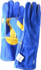 MCR Safety - Size S Cowhide Welding Glove - 13" OAL, Gauntlet Cuff - Industrial Tool & Supply