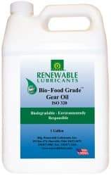 Renewable Lubricants - 1 Gal Bottle, Mineral Gear Oil - 24°F to 518°F, 252 St Viscosity at 40°C, 34 St Viscosity at 100°C, ISO 320 - Industrial Tool & Supply