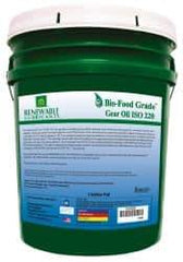 Renewable Lubricants - 5 Gal Pail, Mineral Gear Oil - 10°F to 250°F, 166 St Viscosity at 40°C, 24.1 St Viscosity at 100°C, ISO 220 - Industrial Tool & Supply