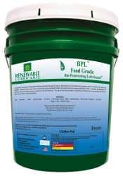 Renewable Lubricants - 5 Gal Pail Thin Oily Film Penetrant/Lubricant - 0°F to 280°F, Food Grade - Industrial Tool & Supply