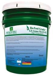 Renewable Lubricants - 35 Lb Pail Biobased Extreme Pressure Grease - White, Extreme Pressure, Food Grade & High Temperature, 590°F Max Temp, NLGIG 2, - Industrial Tool & Supply