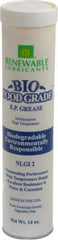 Renewable Lubricants - 14 oz Cartridge Biobased Extreme Pressure Grease - White, Extreme Pressure, Food Grade & High Temperature, 590°F Max Temp, NLGIG 2, - Industrial Tool & Supply